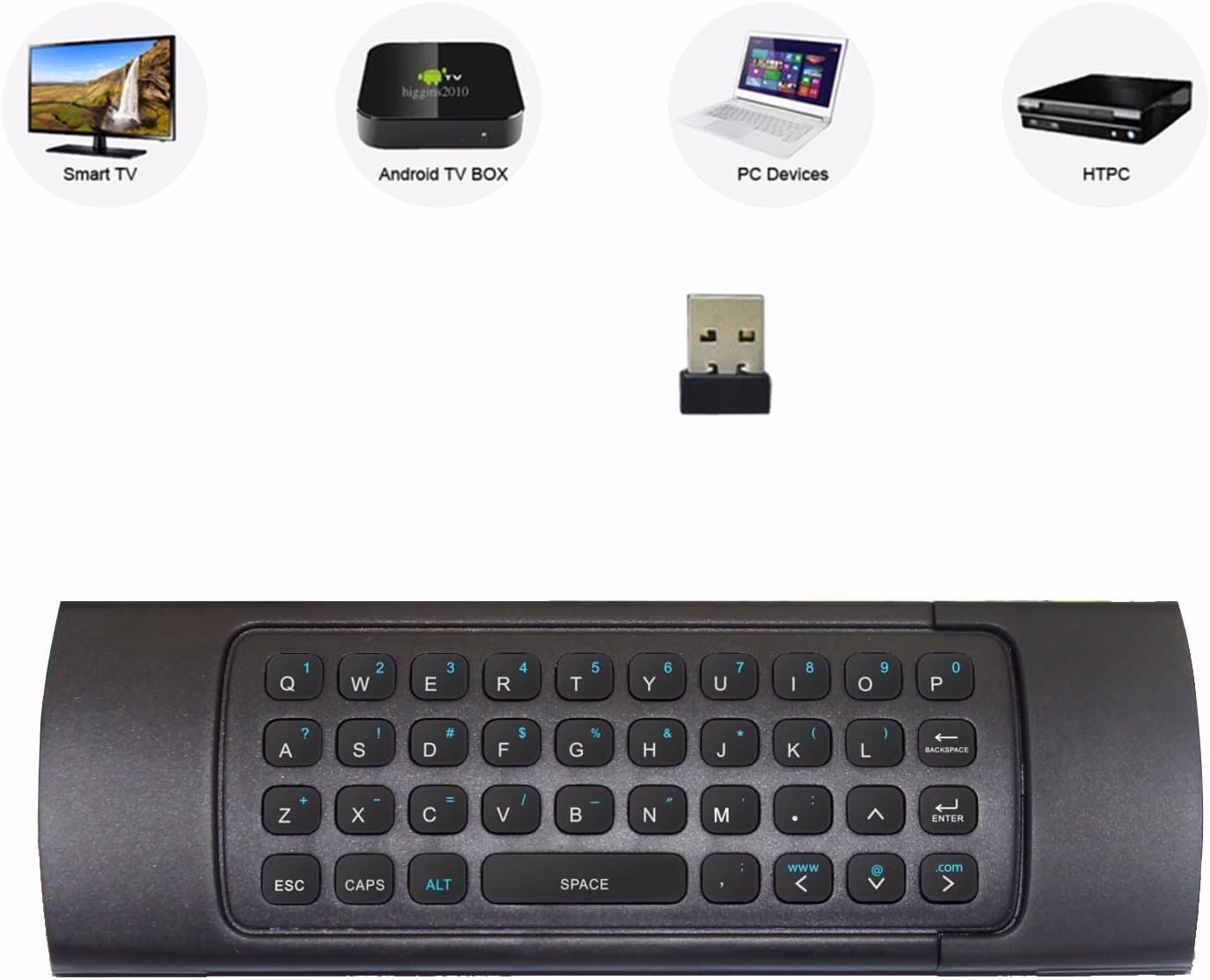Rii MX3 2.4G Fly Mouse Mini Wireless Keyboard Infrared Remote Control